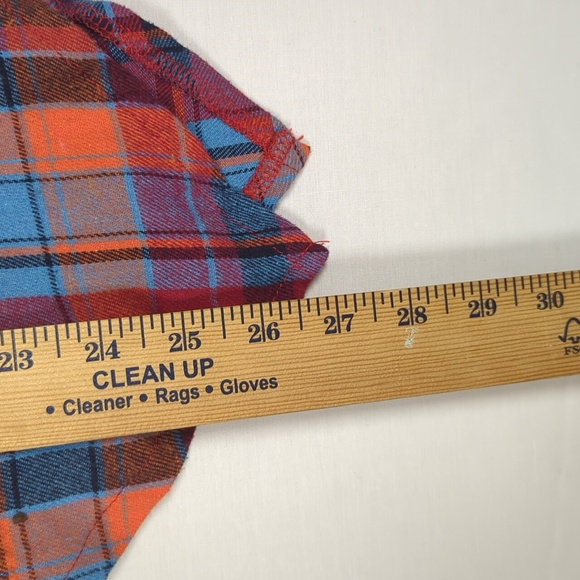 Flannel High Waisted Asymmetrical Skirt - Picture 7 of 12